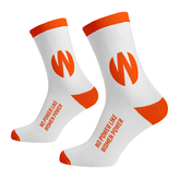 Socks white orange label MS W